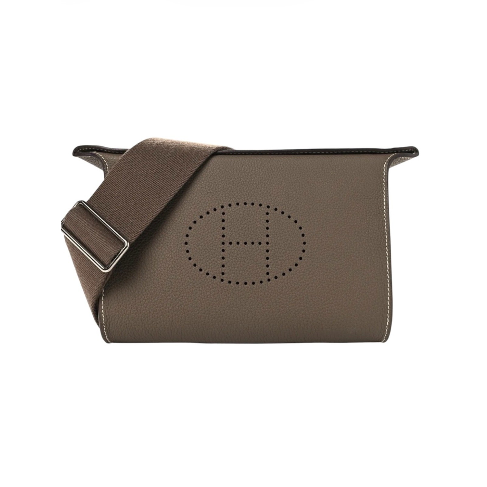 Hermès Videpoches Bag Étoupe Togo Calfskin Palladium Crossbody