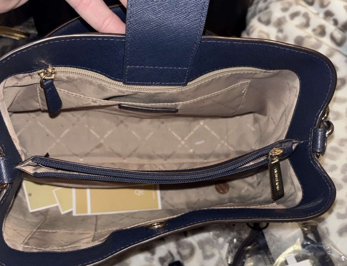 MICHAEL KORS. Sofia Large Saffiano Leather Satchel