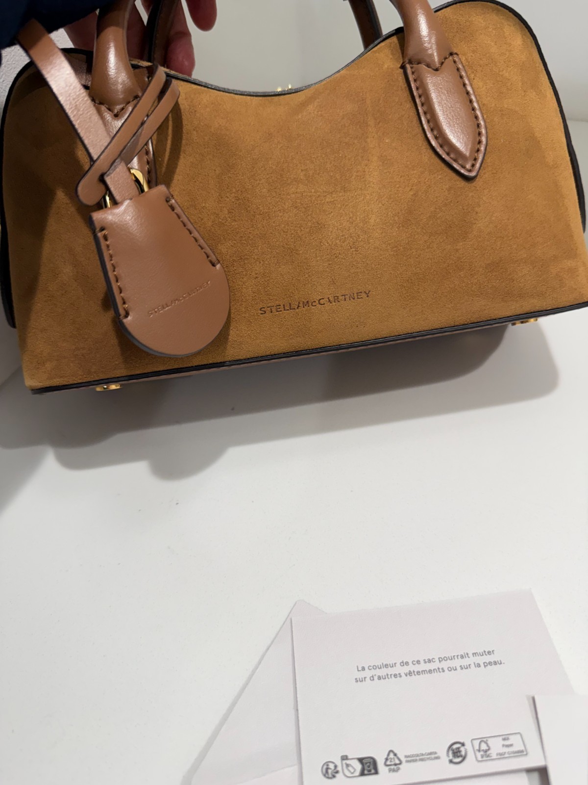 Stella McCartney Tan Suede Mini Satchel. Brand New With Tags. Beautiful Bag
