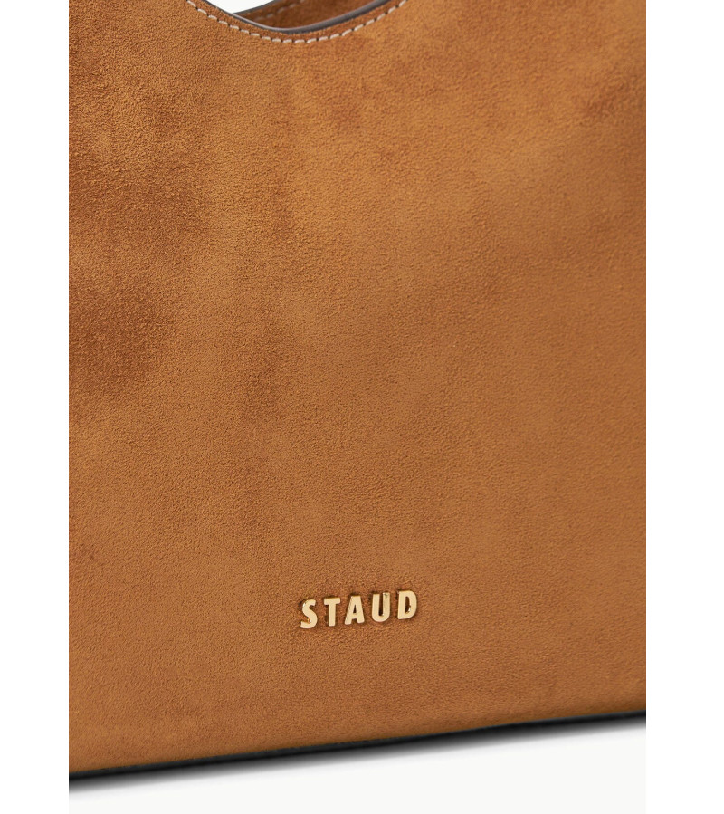 STAUD WINONA Suede SHOULDER BAG in Tan MSRP$395 Timeless Elegance