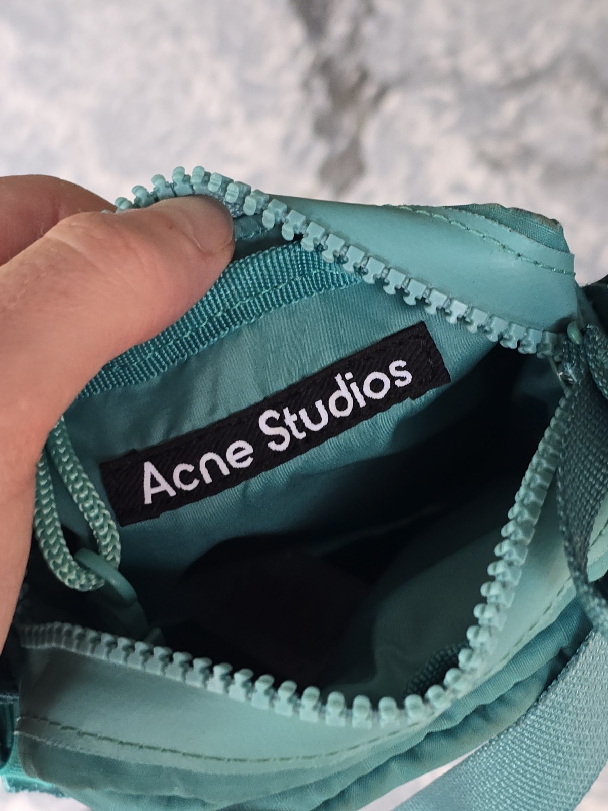 Acne Studios Blue Nylon Cross Body Bag