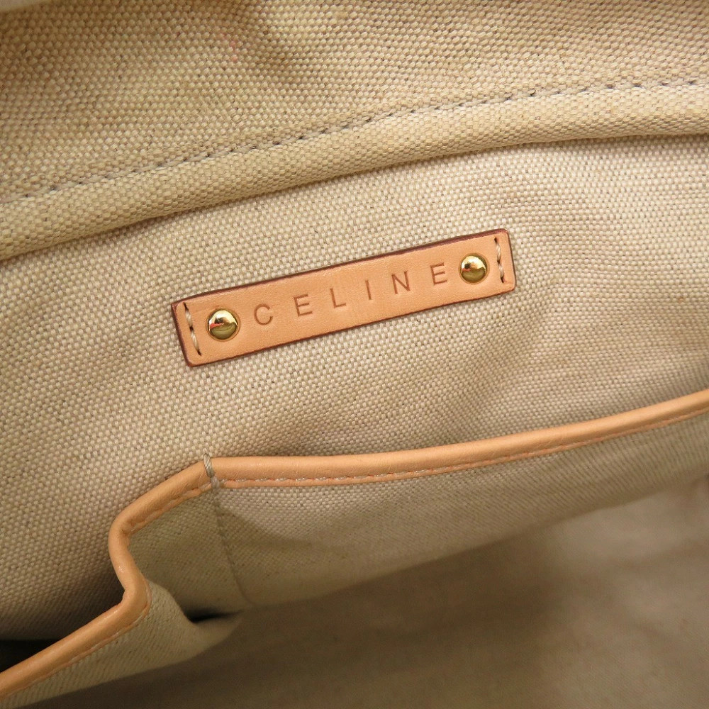 Celine Saddle Horse Pattern PVC / Leather Gray / White / Beige Women’s #LTB1481