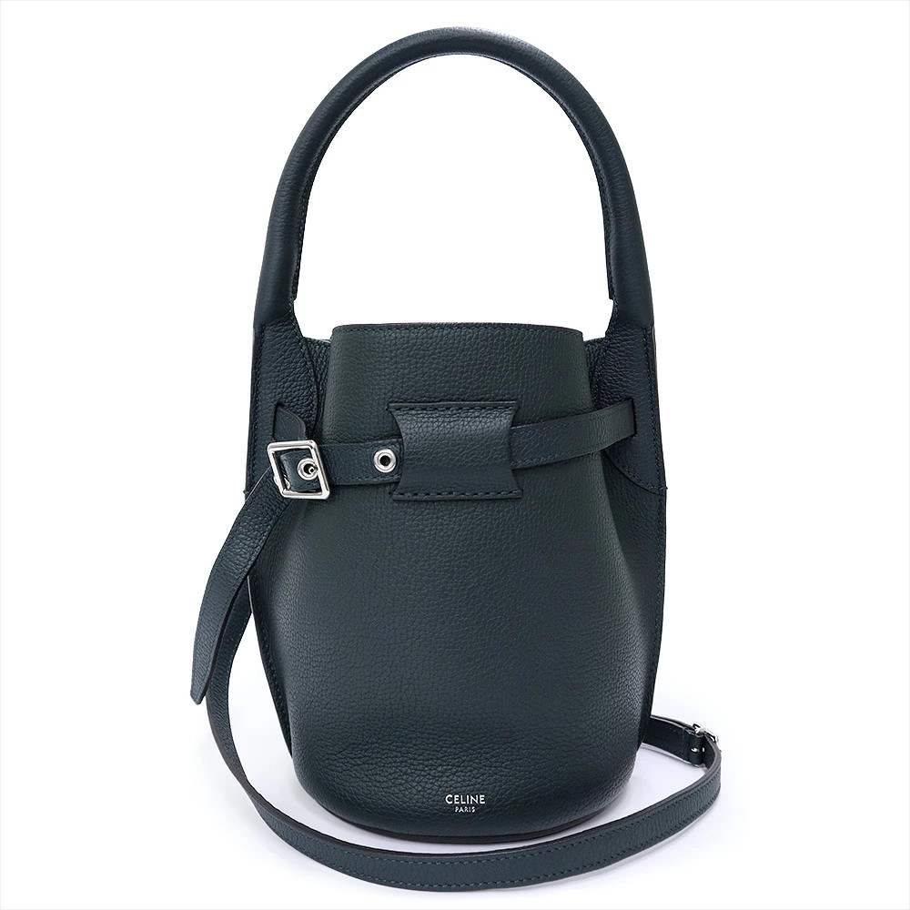 CELINE 187243 Big Bag Nano Bucket Dark Green #846