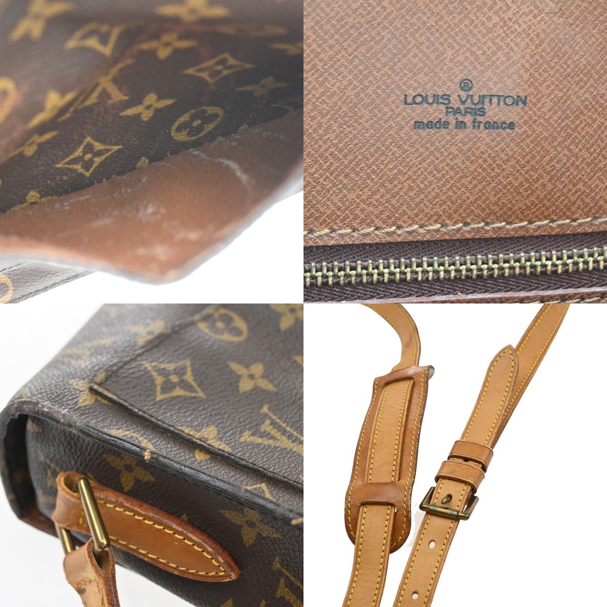 LOUIS VUITTON Saint Cloud GM Shoulder Bag Monogram Leather Brown M51242 32SA128