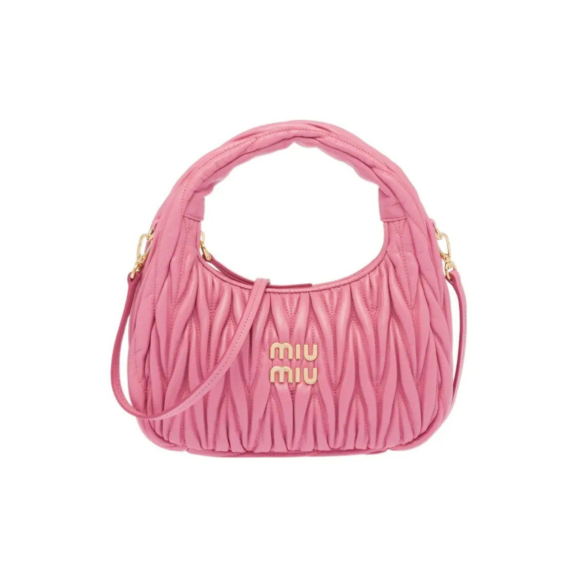 MIU MIU Wander Series Hobo Bag Underarm Bag Shoulder Bag Women’s 7.8×2.3×6.6 in