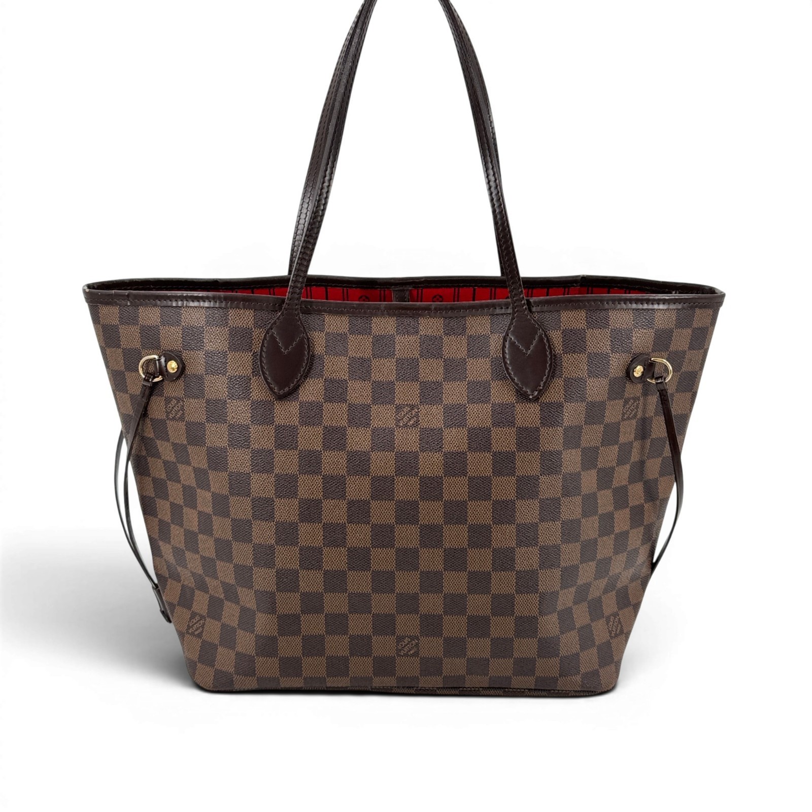 LOUIS VUITTON Neverfull MM Damier Ebene Brown Canvas Shoulder Tote Bag N51105
