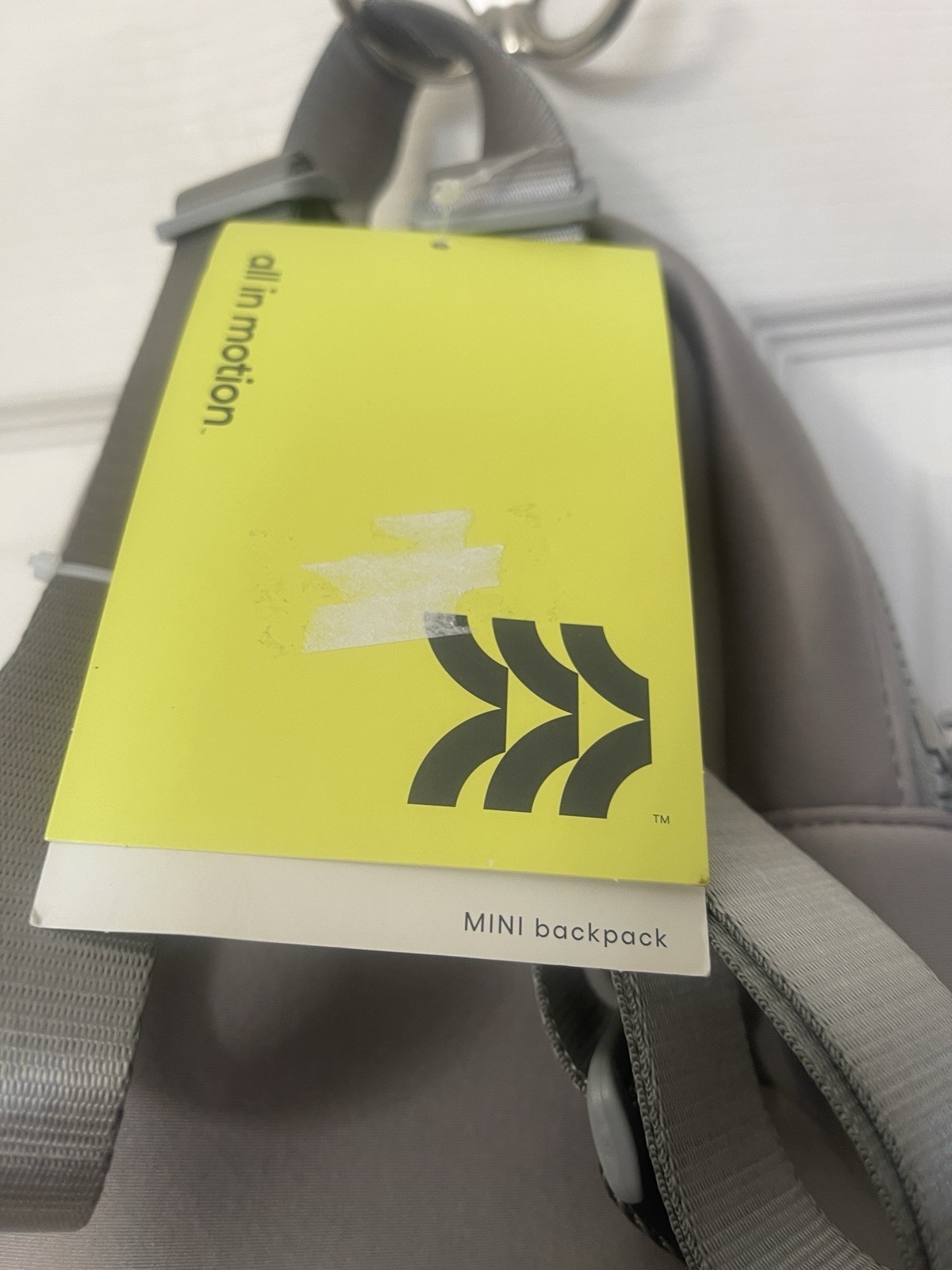 All In Motion Mini Backpack Gray Neoprene 8.5″ Small Travel Bag Lightweight NWT