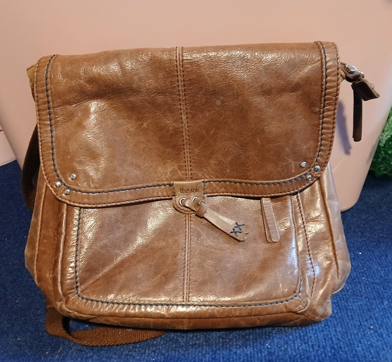 The Sak Ventura Convertible Crossbody,Shoulder, Backpack Brown Leather Bag