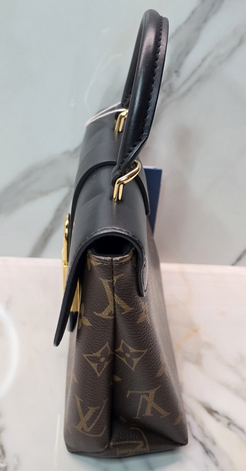 Louis Vuitton *Microchip* Locky BB Monogram Top Handle/Crossbody Bag