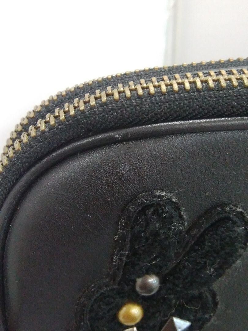 Used COACH One Shoulder Bag Disney Mickey Black Shoulder Bag A1777-F59532 ‘778