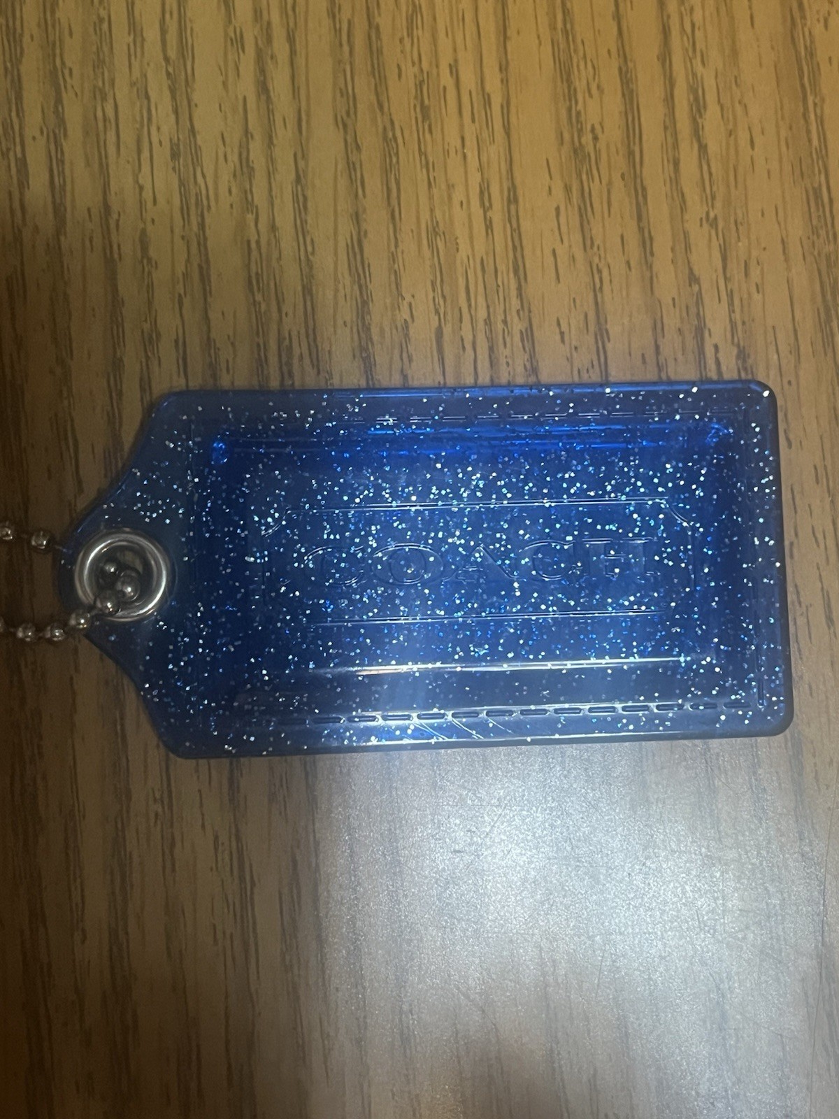 Coach Poppy Sparkle Blue Hangtag