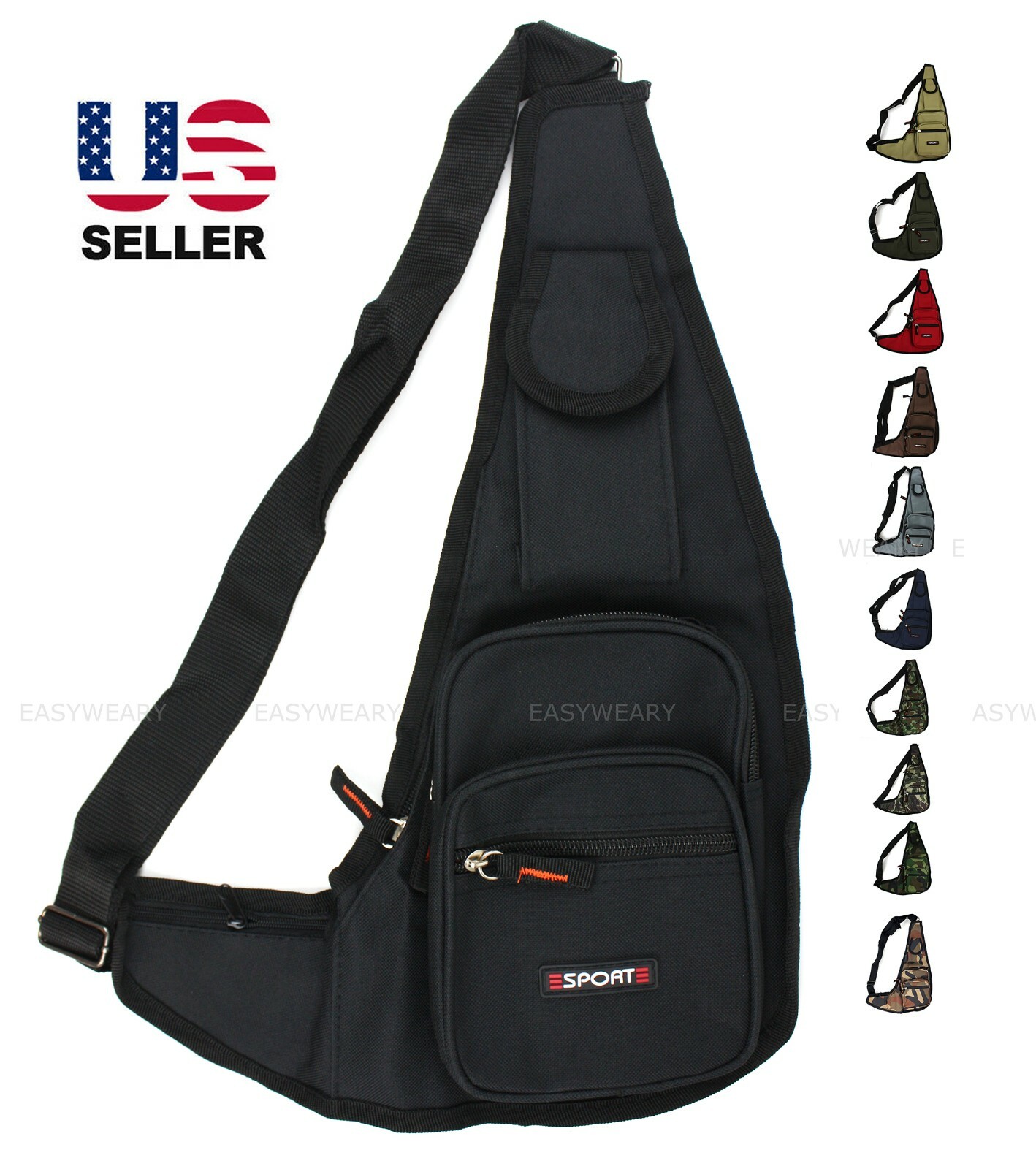 Men Backpack Fanny Pack Crossbody Sling Shoulder Bag Chest Travel Sport Women