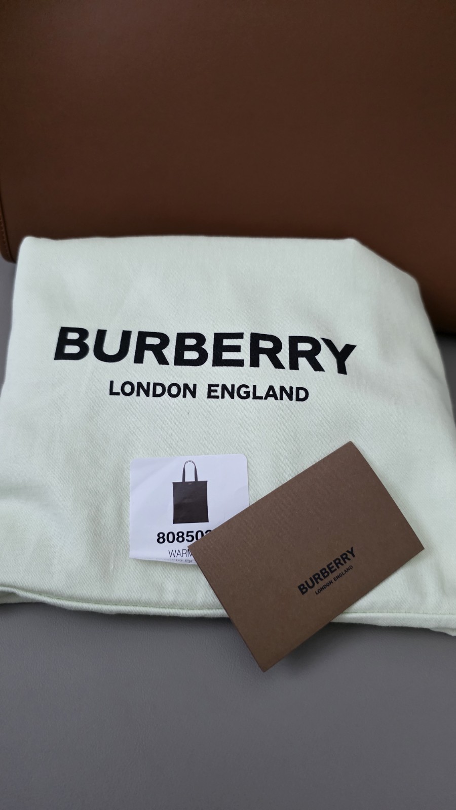 Burberry Medium Leather Book Tote Bag