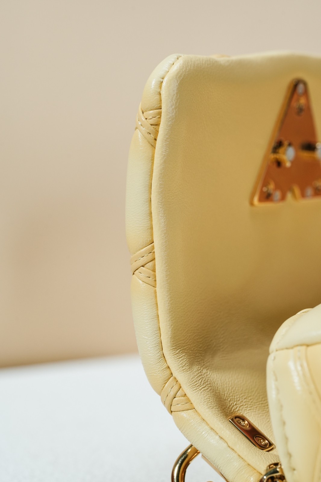 Louis Vuitton Pico GO-14 Chain Shoulder Bag Yellow Women Fashion