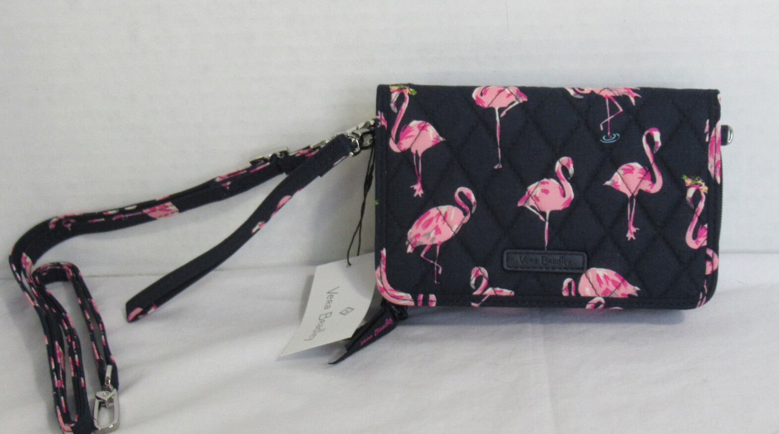 Vera Bradley Women Purse Bag Handbag RFID 3-IN-1 CROSSBODY FLAMINGO FIESTA
