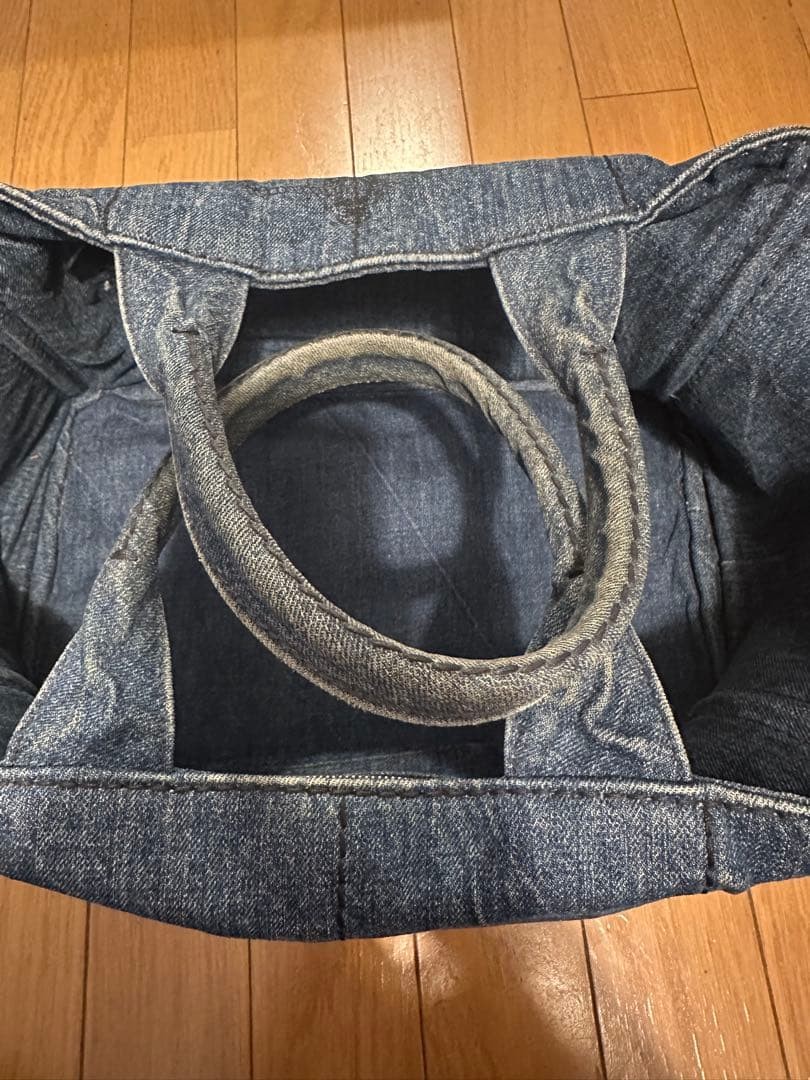 PRADA CANAPA Denim Tote Bag Medium Size Height 21.5cm Width 34.5cm Depth 21cm