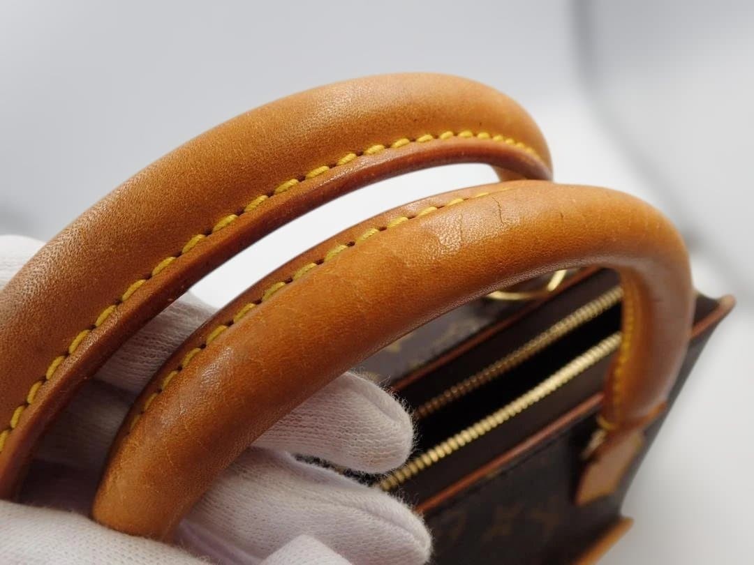 LOUIS VUITTON Ellipse MM Hand Bag M51126 Monogram Leather Brown LV Auth From JPN