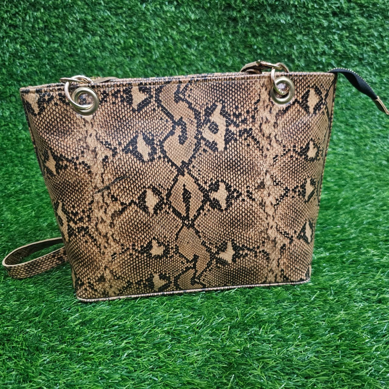 Women’s Snake Print Leather Tote Bag Large Shoulder Handbag Crossbody Purse