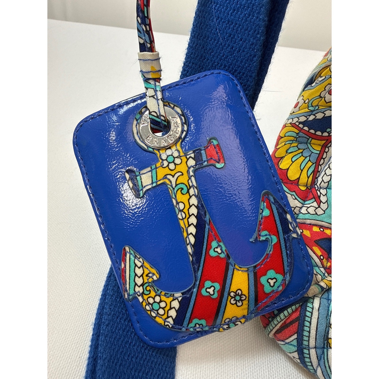 Vera Bradley Set Messenger Bag Makeup Pouch Luggage Tag Marina Paisley