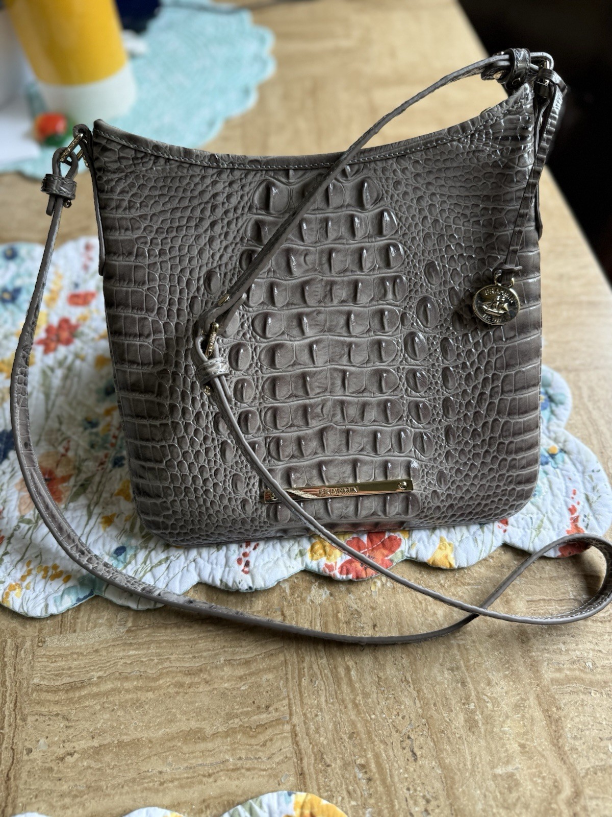 NWOT Brahmin Jody Dove Melbourne Leather Crossbody Bag