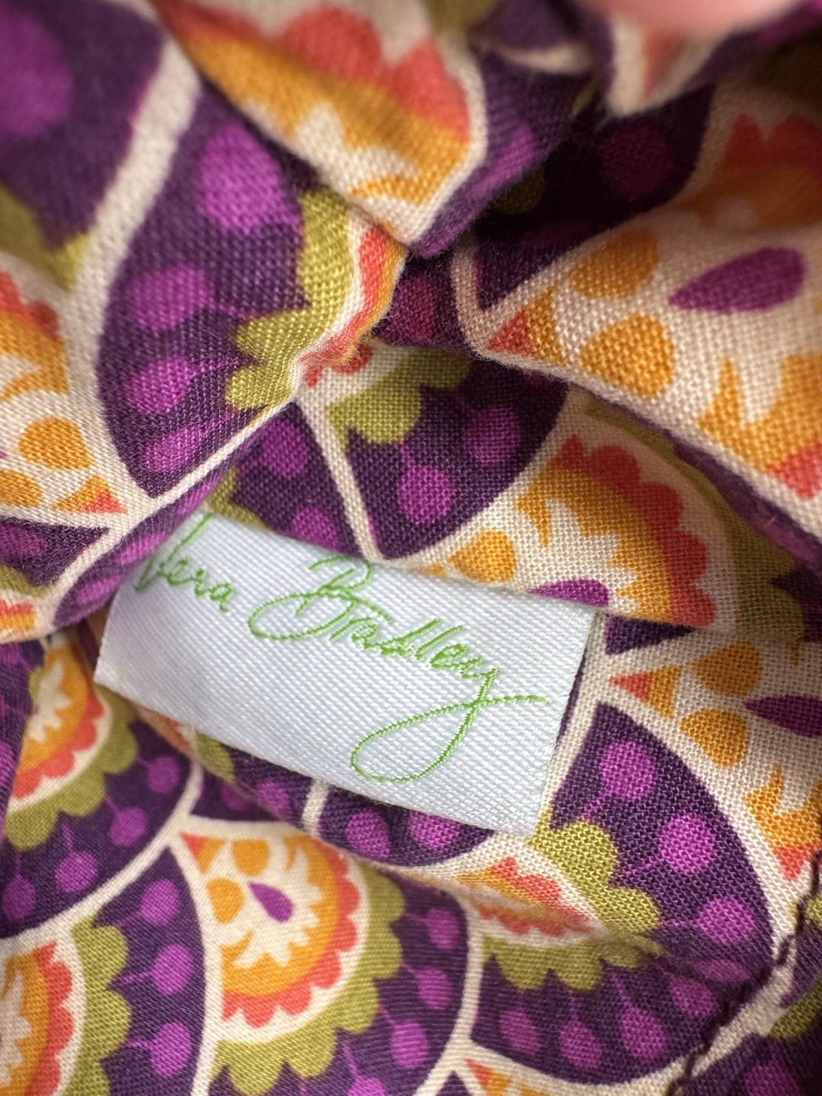 Vera Bradley Plum Crazy Shoulder Bag Purple Spring 2013 Retired Pattern Zippers
