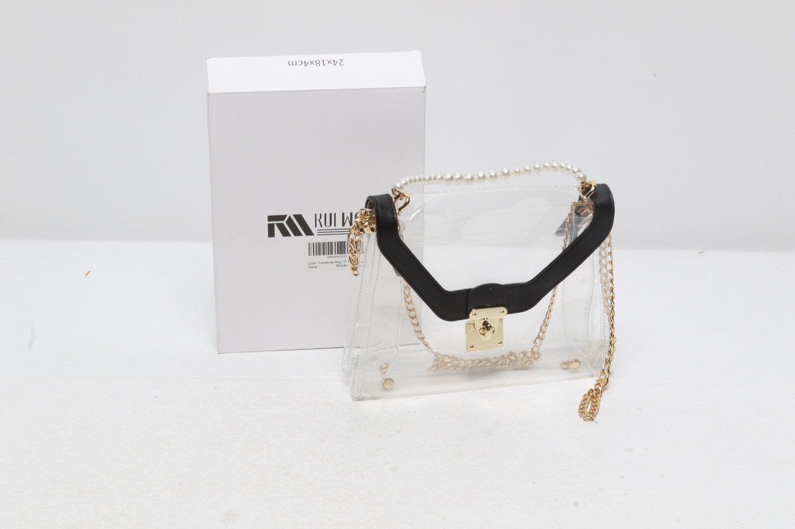 KUI WAN Clear Bag Stadium Approved Clear Purse for Women Clear Crossbody Bag