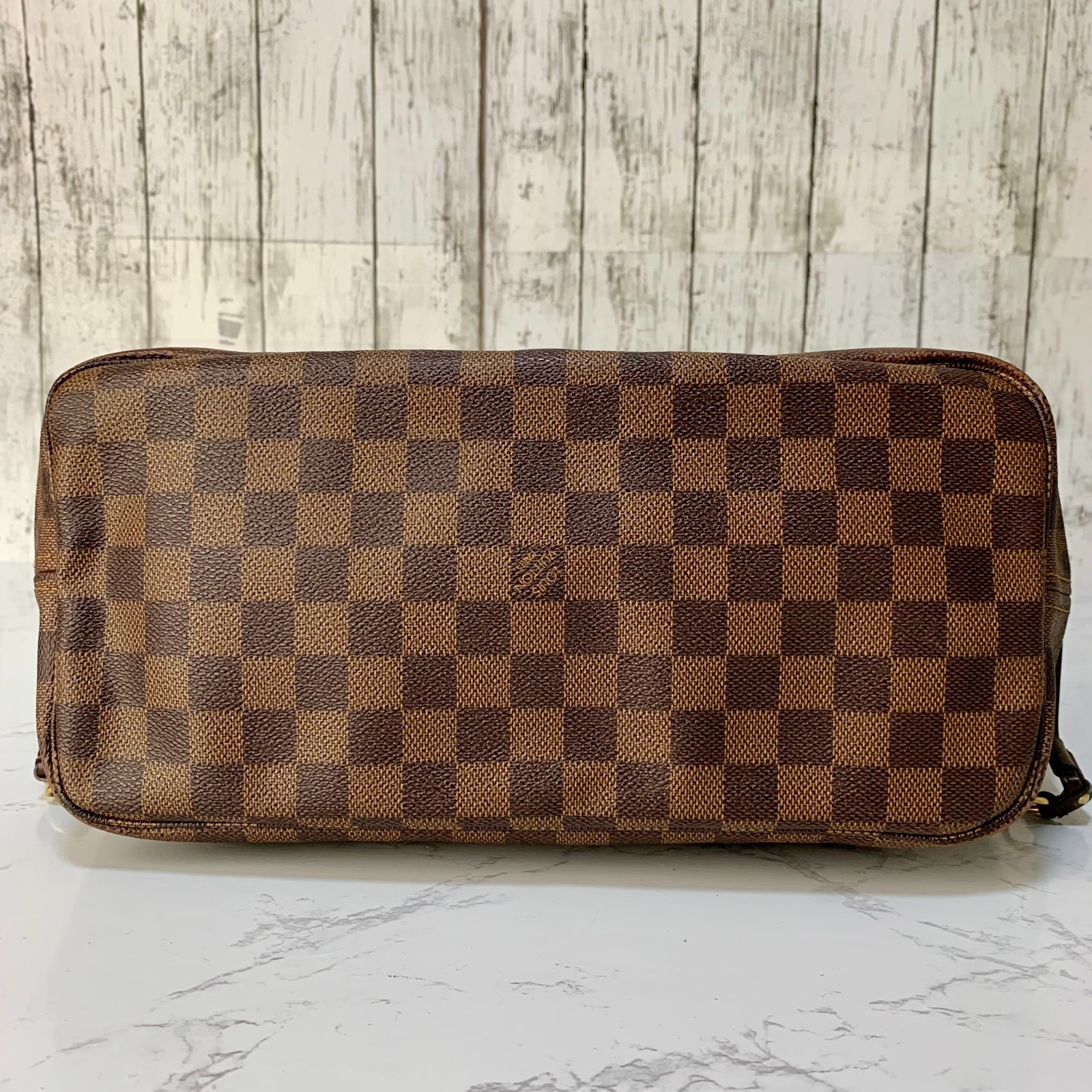 LOUIS VUITTON Neverfull MM Damier shoulder Tote Bag Brown Auth【Condition:Good】