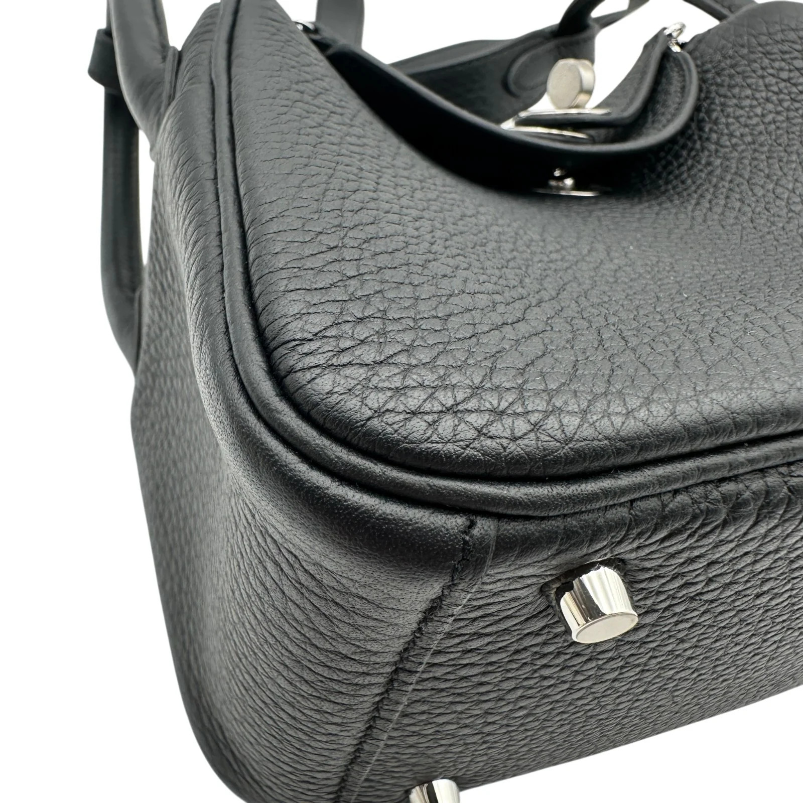 HERMES Lindy Mini Black Taurillon Leather Shoulder Bag #OKB4634
