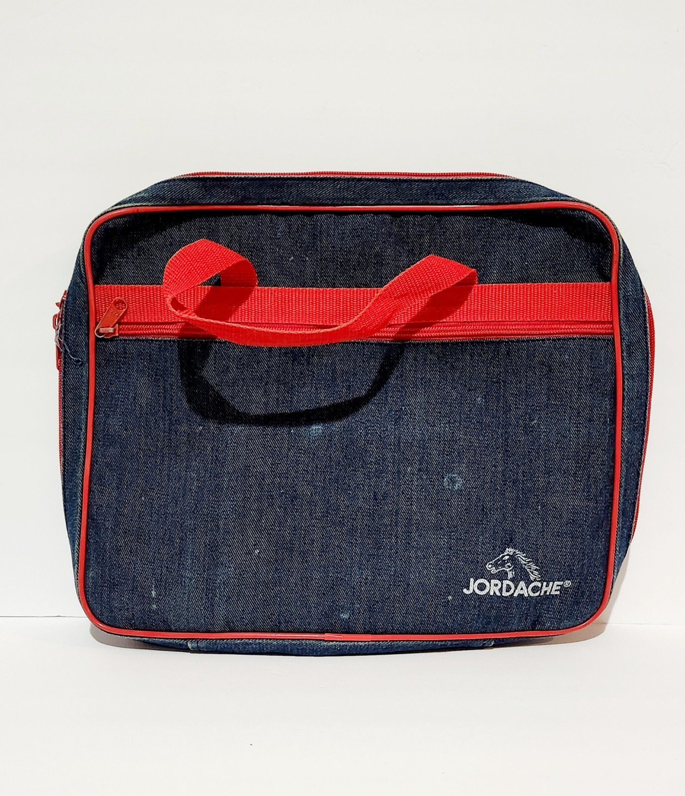 Vintage 1980s Jordache Denim Hand Bag Travel Bag Tote