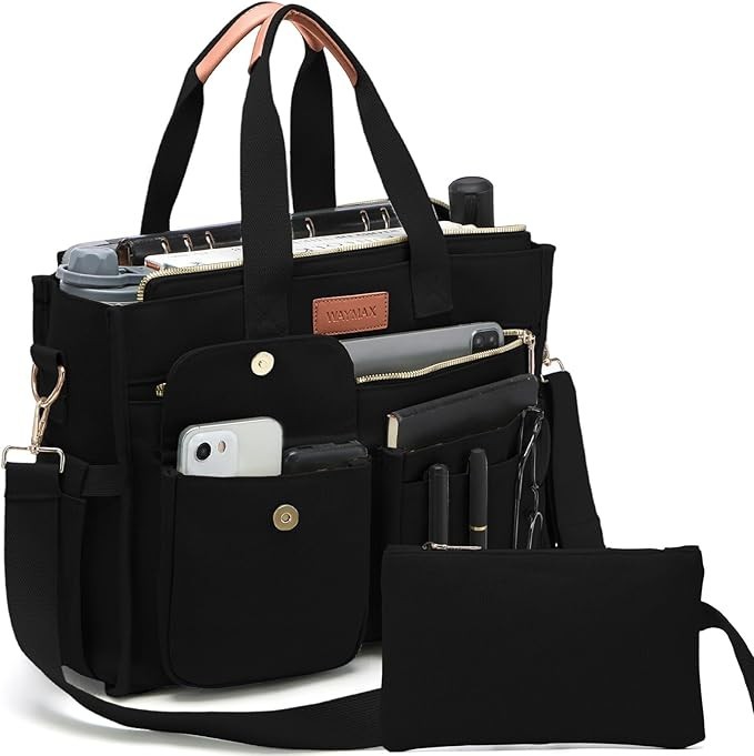 Large Canvas Tote Bag Set for Women, Shoulder Handbag Crossbody Purse for Laptop