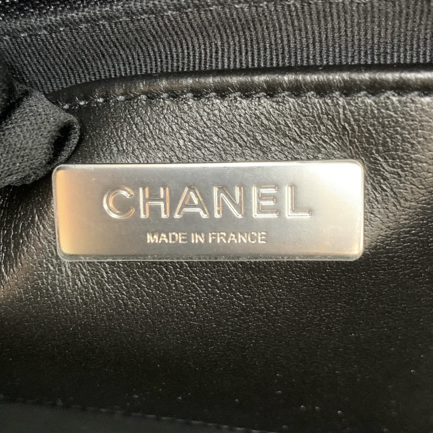 Chanel Pre-Owned Authentic Underarm Bag Black Silver Free Tracked Shipping