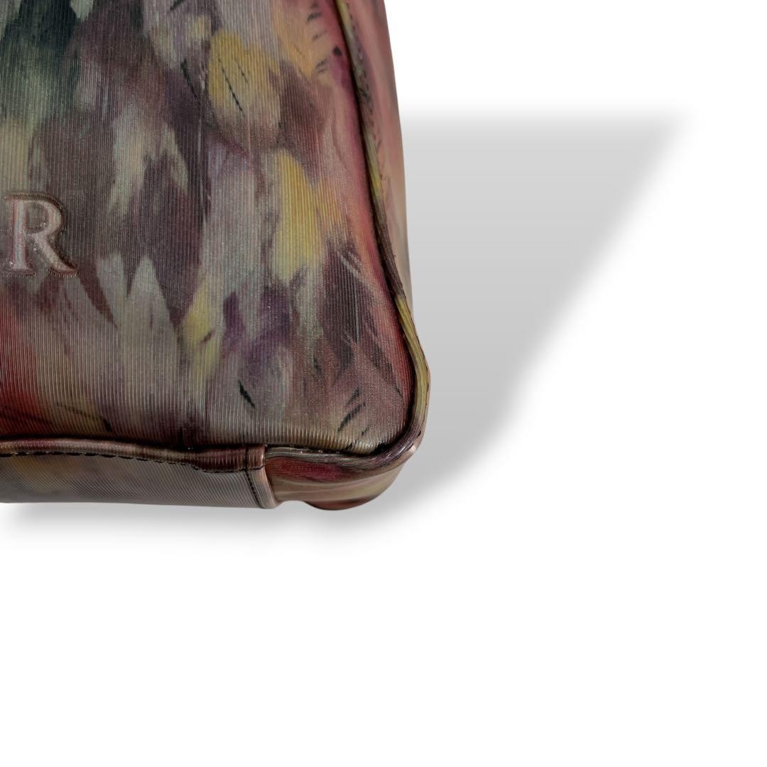 Rare Archive Y2K Jean Paul Gaultier V Cyber Pink Feather One Shoulder Bag Auth