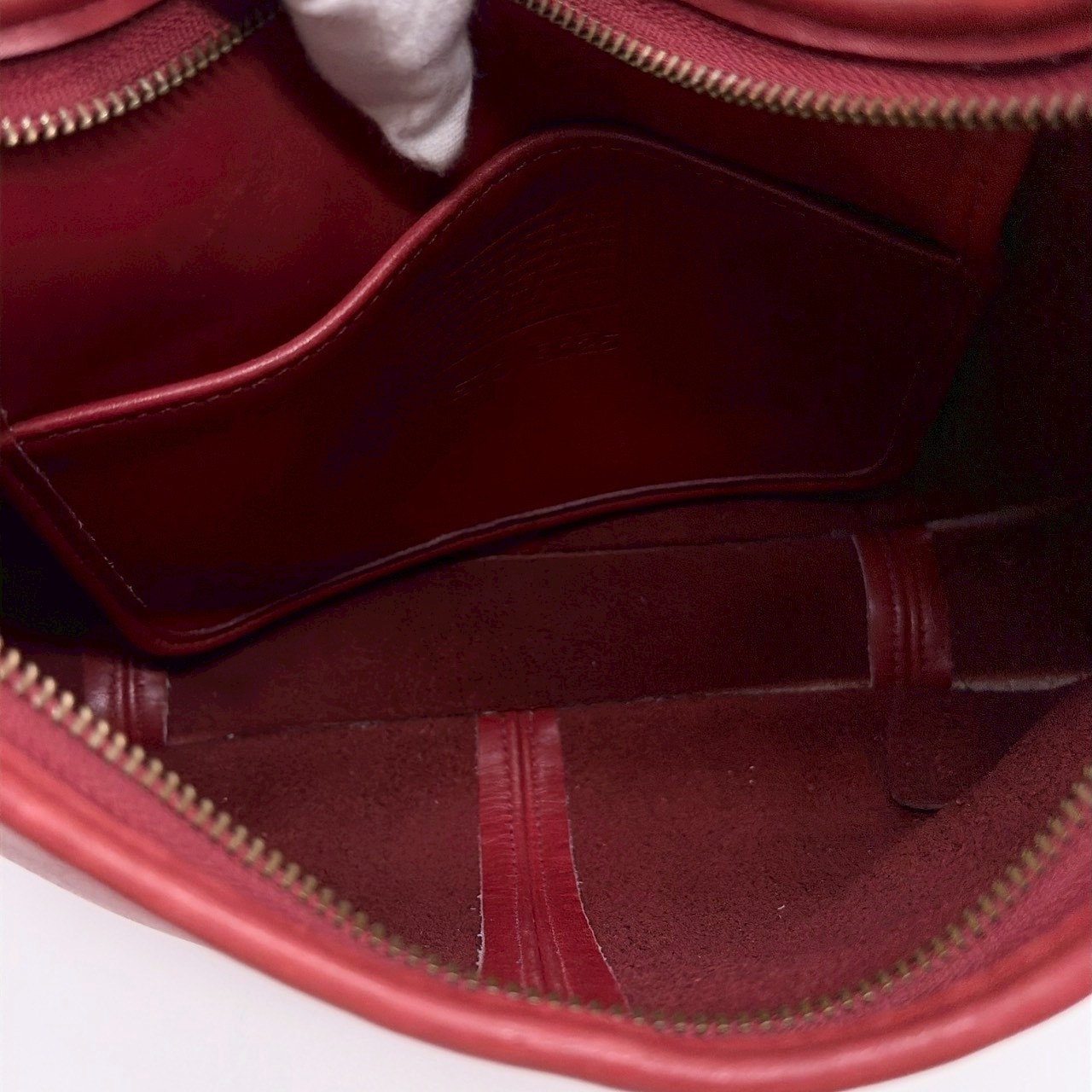 COACH Vintage Red Leather Shoulder Bag 9025 Made in USA From Japan #172
