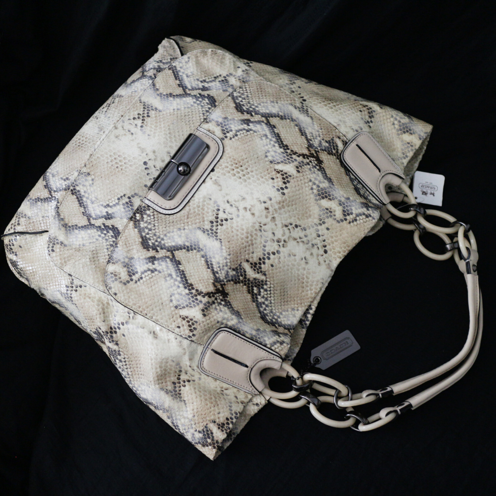 NWT COACH Kristin Exotic Embossed Python Leather Tote Shoulder Bag NEW $798