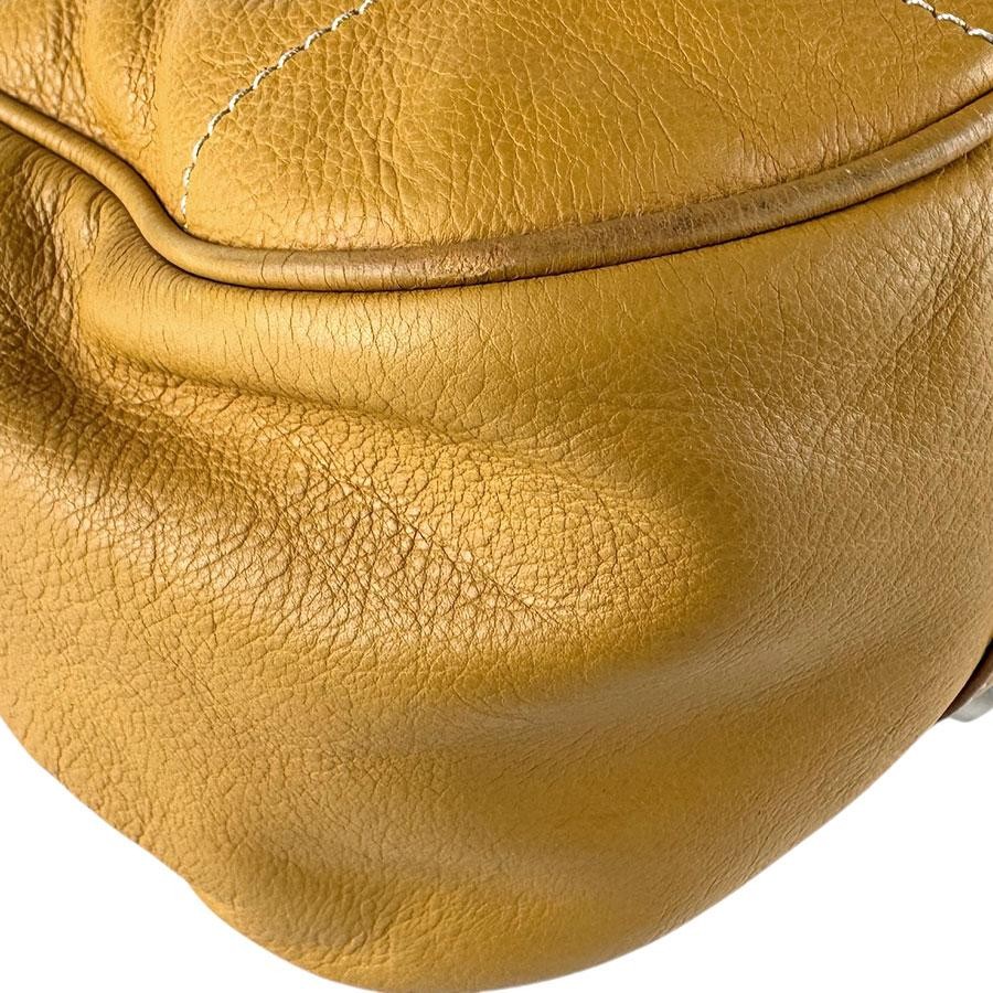 CHRISTIAN DIOR Bag: Leather Mustard Yellow W35H24D13cm w/o accessories;