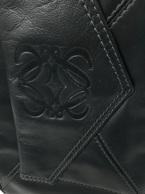 Loewe Anagram Handbag Leather Black Women’s #TB1005