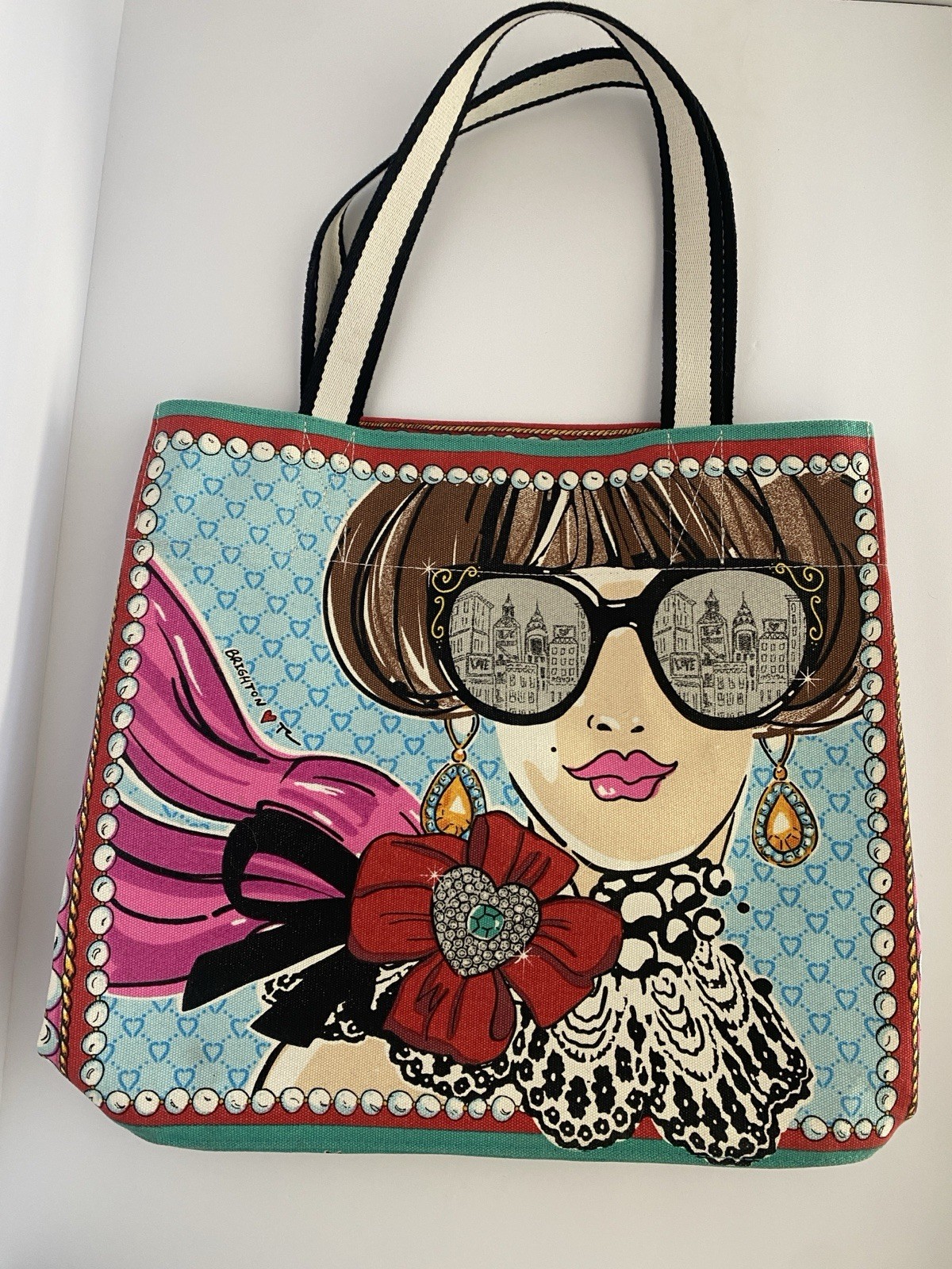 Brighton Tote Bag Canvas Print Summer Beach