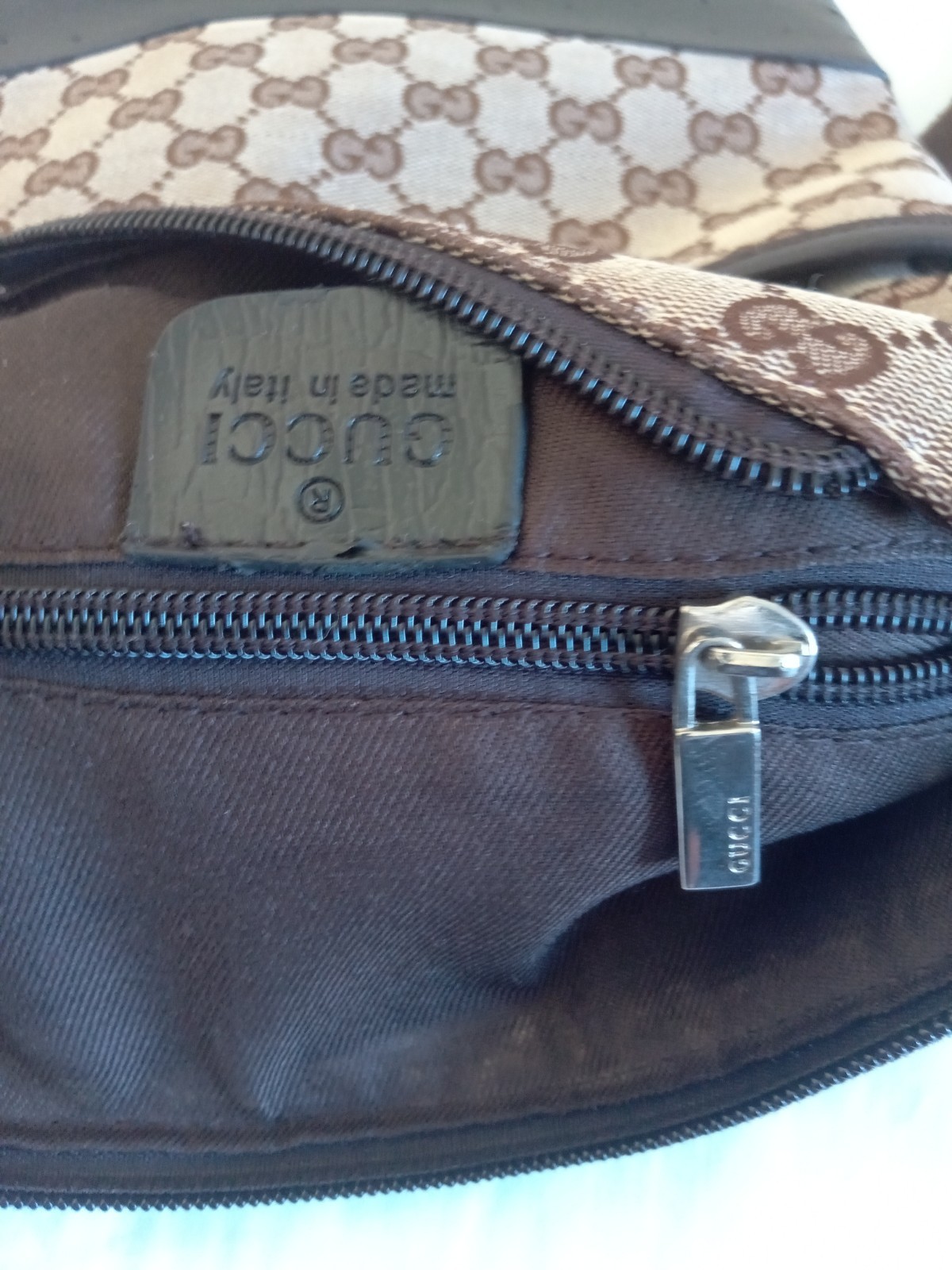 Gucci Brown Canvas Bag