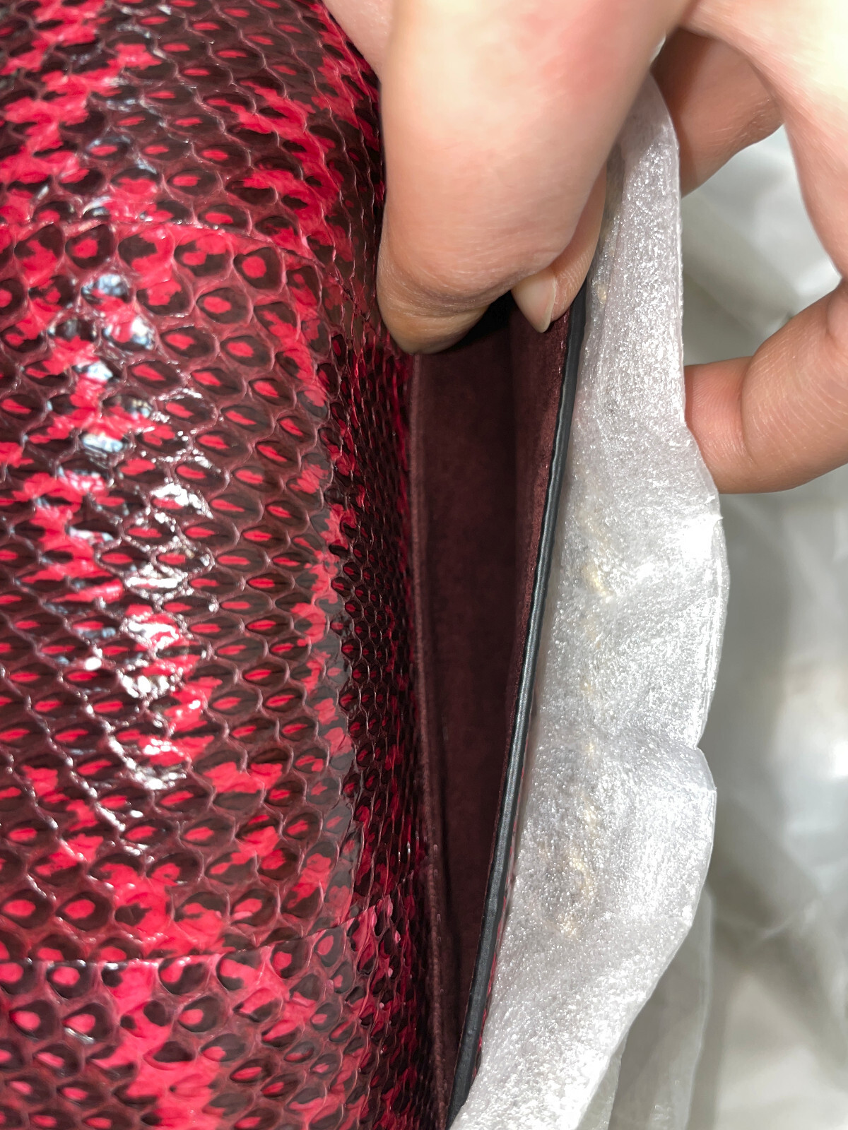 Coach – NWT (Lim. Ed.) $650 Red Full Snakeskin Hutton Shoulder Bag