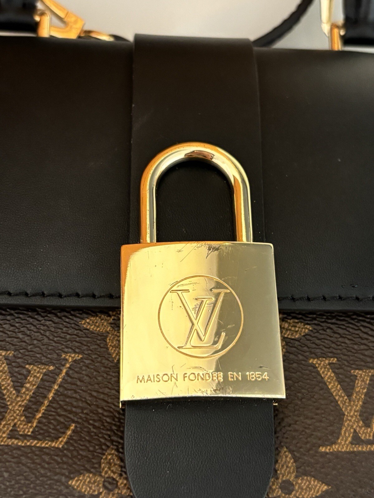 LOUIS VUITTON Locky BB Top Handle Bag Authentic