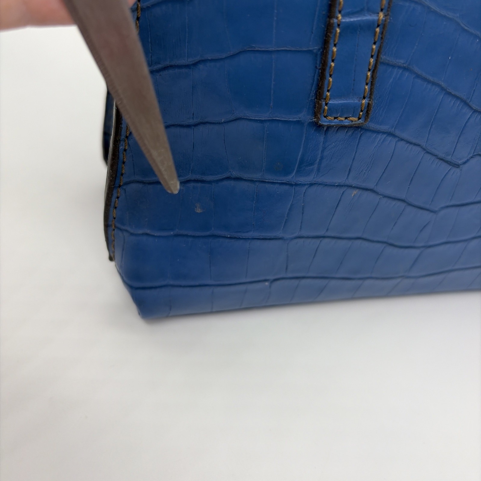 Nine West Mini Cobalt Blue Bag Crossbody Handbag Purse NEW *Some Exterior Spots