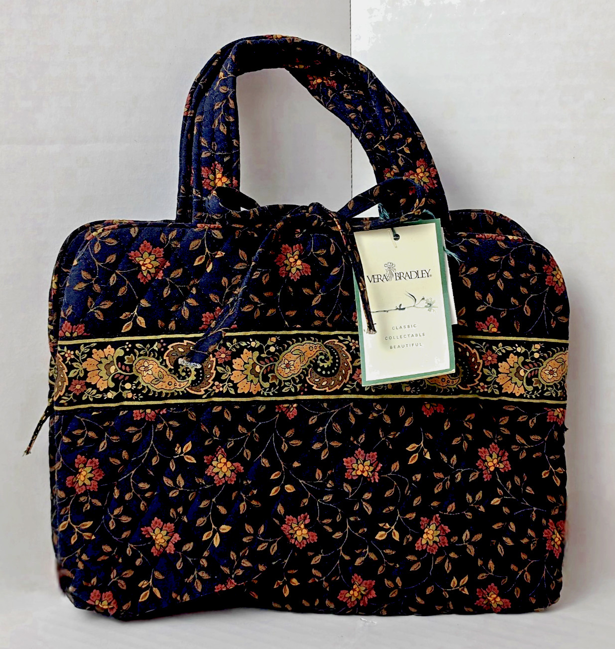 Vera Bradley Essential Travel Organizer in Cotton Black Walnut 1999