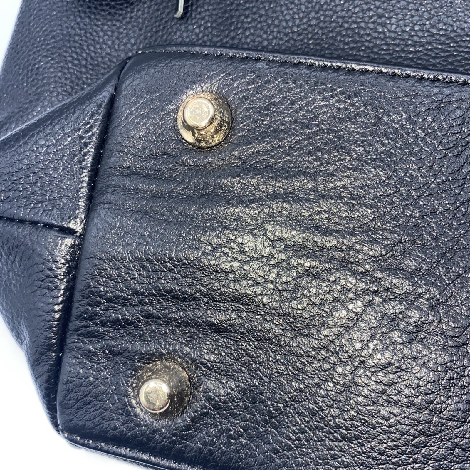 ONNA EHRLICH Carrie Black Pebbled Leather North/ South Shoulder Tote Bag