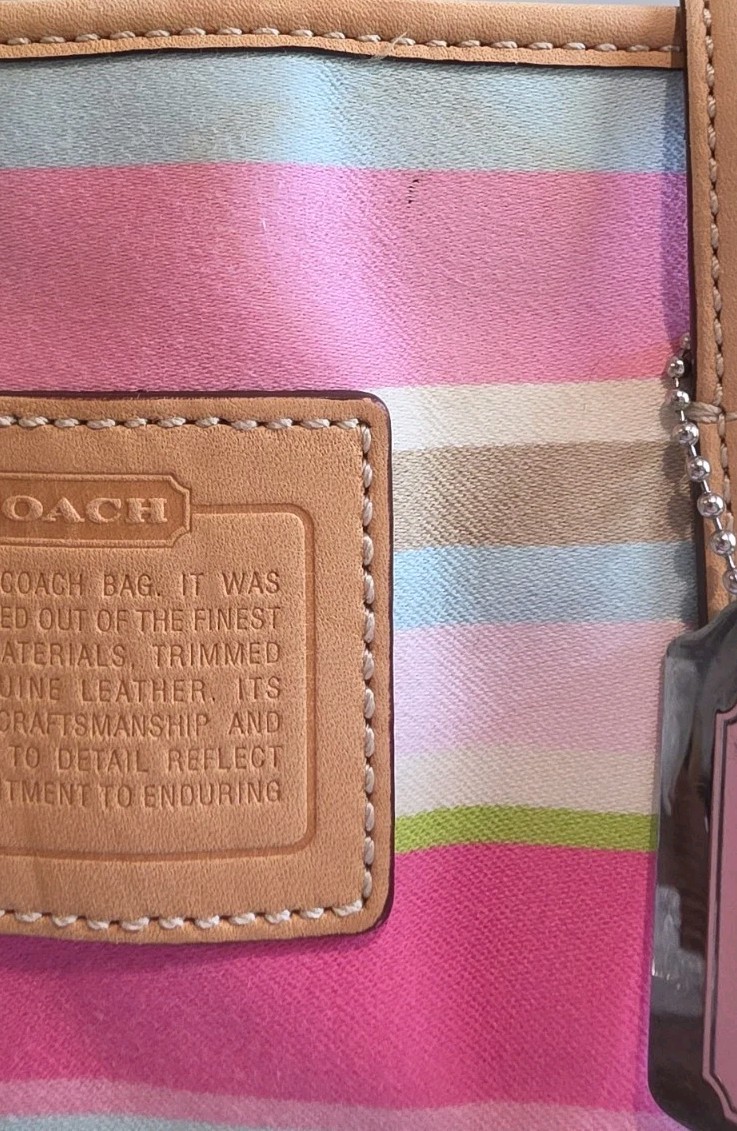 Coach Vintage Y2K Hampton Striped Diaper Tote Bag