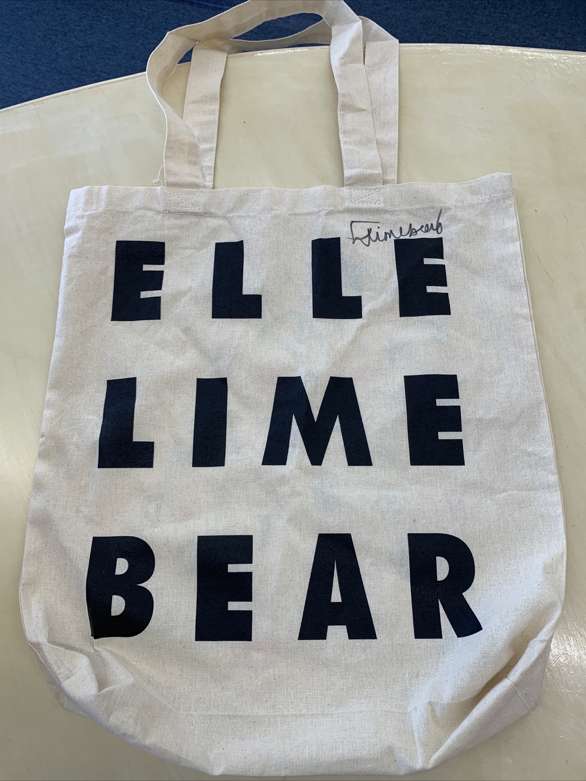 Elle Limebear Signed Canvas Tote