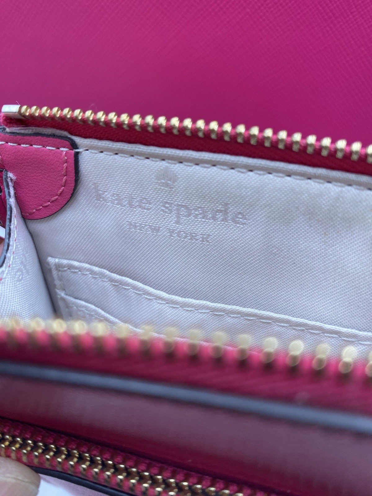 Kate Spade Staci Small Saffiano leather New York satchel handbag with clutch
