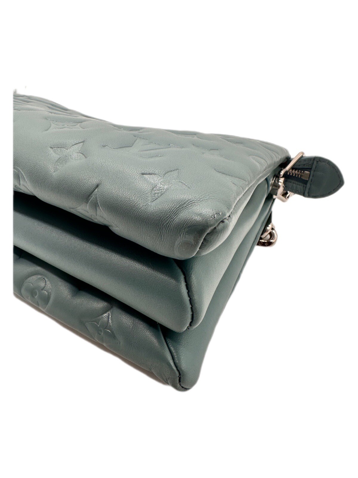 Louis Vuitton Bag Coussin Leather Fullset Hardware Silver Shoulder Clutch