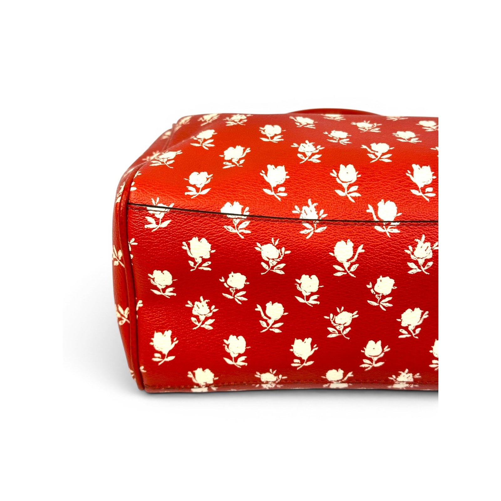 Coach Mini Bennett Satchel Badlands Floral Print Carmine Red Crossbody Bag