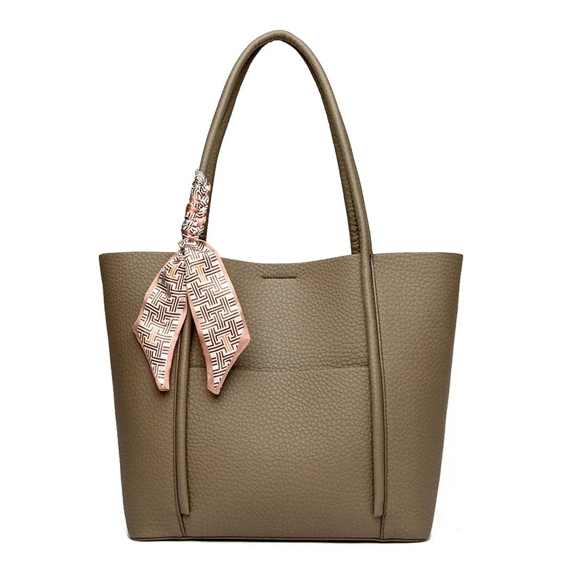Genuine Leather Tote Bag Women Large Capacity Designer Handbag Vintage Shoulder