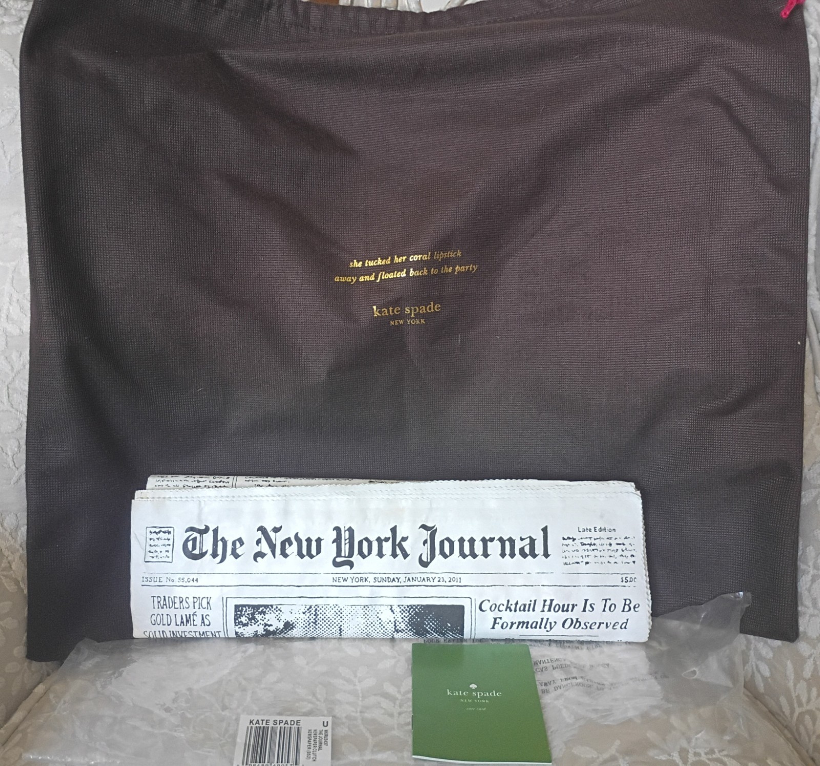 New With Tags Rare Kate Spade The Journal Newspaper Clutch Bag New York Journal